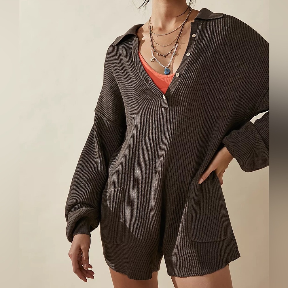 Free People Beach Black Romper size M